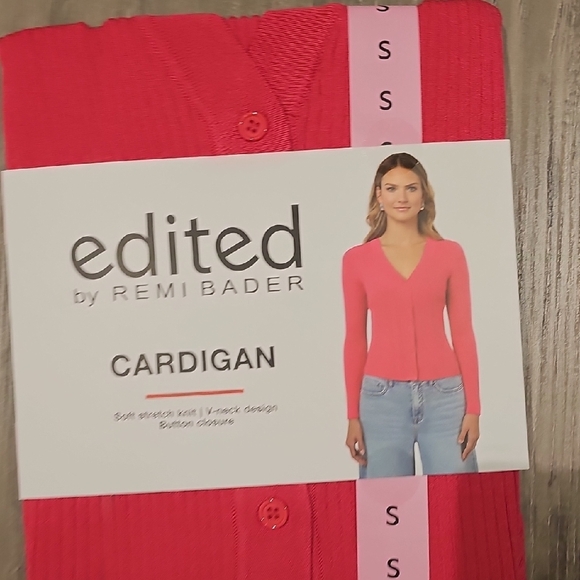 Edited By Remi Bader Sweaters - Pink Cardigan Sweater